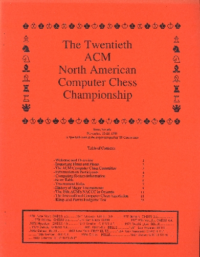 The Twentieth ACM North American Computer Chess Championship
